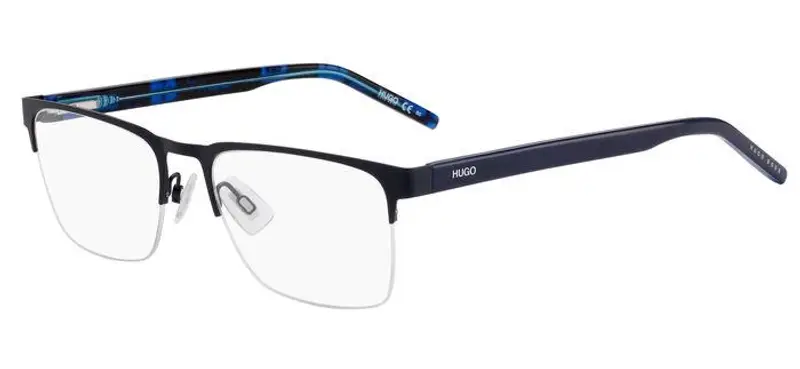 Hugo Boss Uomo HG 1076 FLL Montature da vista Metallo Blu opaco  Squadrata