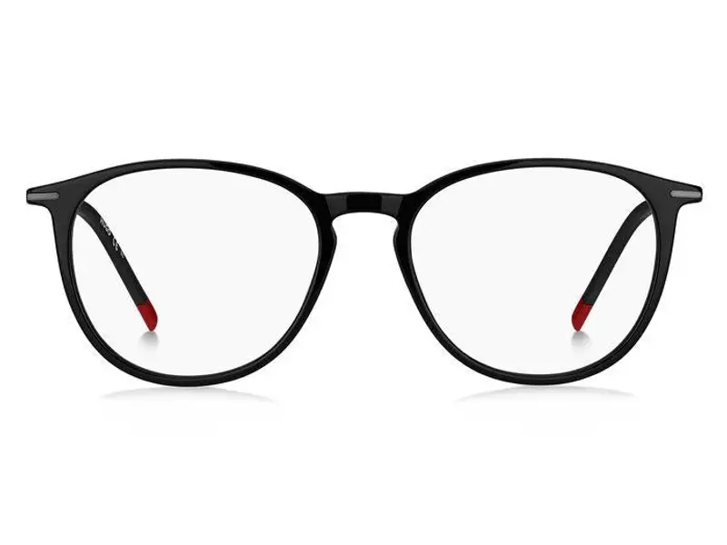 Hugo Boss Uomo HG 1233 807 Montature da vista Acetato Nero Rotonda miniatura 2