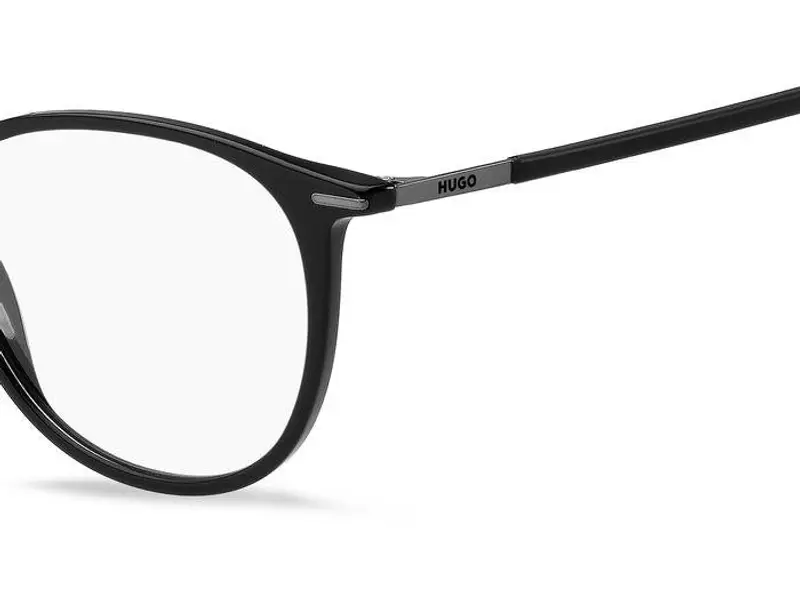 Hugo Boss Uomo HG 1233 807 Montature da vista Acetato Nero Rotonda miniatura 3