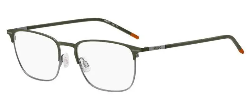 Hugo Boss Uomo HG 1235 R2Z Montature da vista Acciaio Verde/Grigio scuro  Squadrata