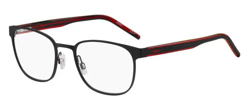 Hugo Boss Uomo HG 1246 OIT Montature da vista Acciaio Nero/Rosso  Squadrata