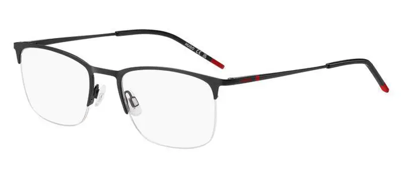 Hugo Boss Uomo HG 1291 OIT Montature da vista Acciaio Nero/Rosso  Squadrata