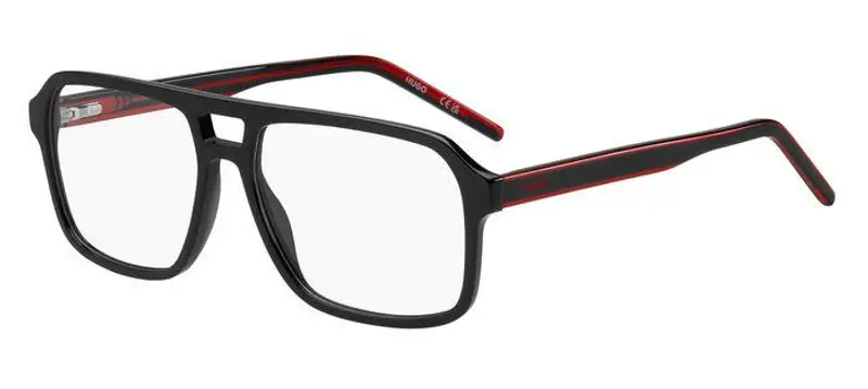 Hugo Boss Uomo HG 1299 OIT Montature da vista Acetato Nero/Rosso  Pilot