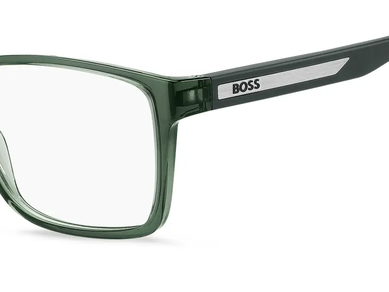Uomo Hugo Boss BOSS 1909 1ED Montature da vista Eco-poliammide Verde Squadrata Normale miniatura 3