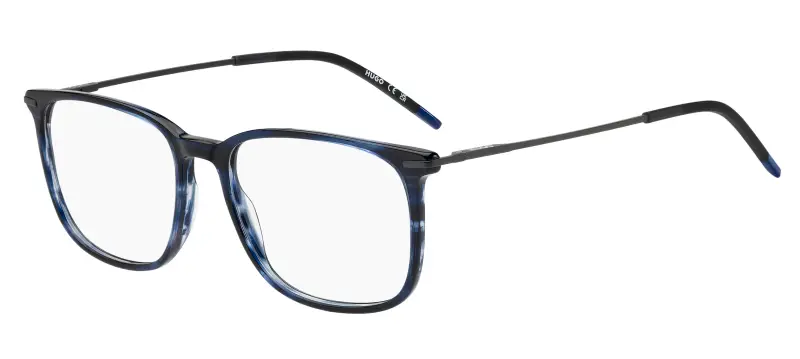 Uomo Hugo Boss HG 1407 38I Montature da vista Acetato Blu Squadrata Normale