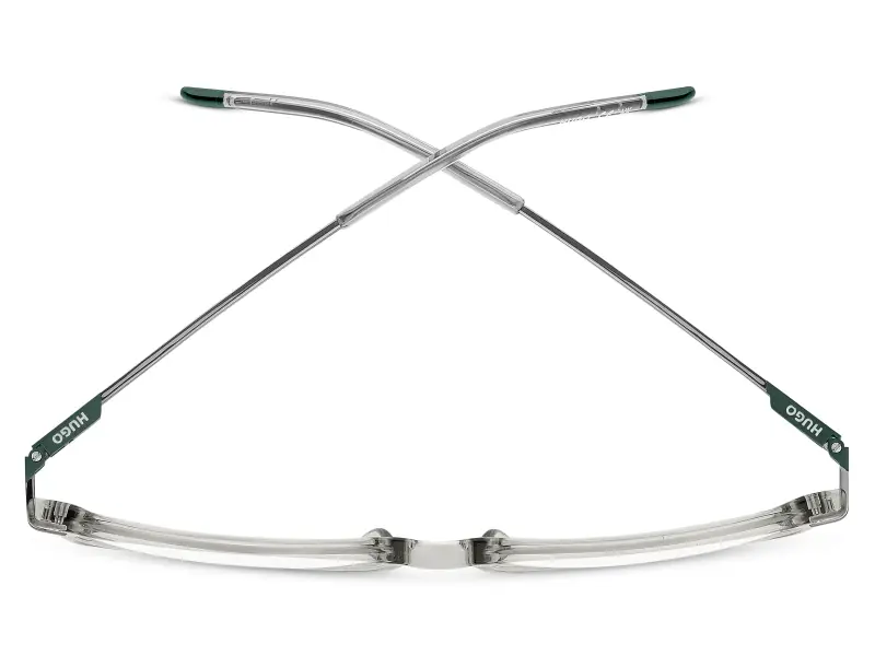 Uomo Hugo Boss HG 1407 KAC Montature da vista Acetato Grigio Squadrata Normale miniatura 3