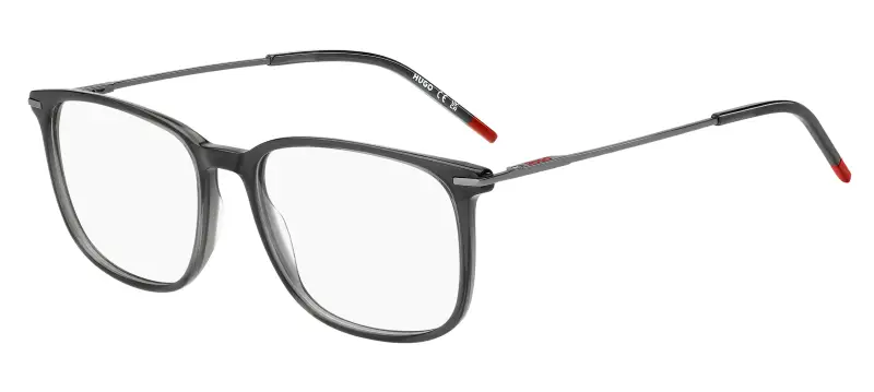 Uomo Hugo Boss HG 1407 KB7 Montature da vista Acetato Grigio Squadrata Normale