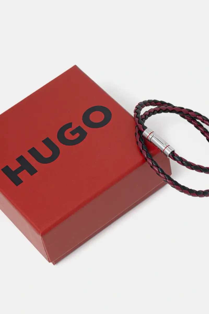 bracciale in pelle uomo 50532309 Granata miniatura 3