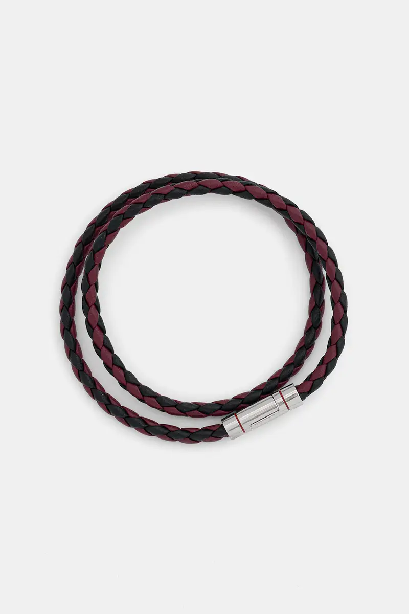 bracciale in pelle uomo 50532309 Granata