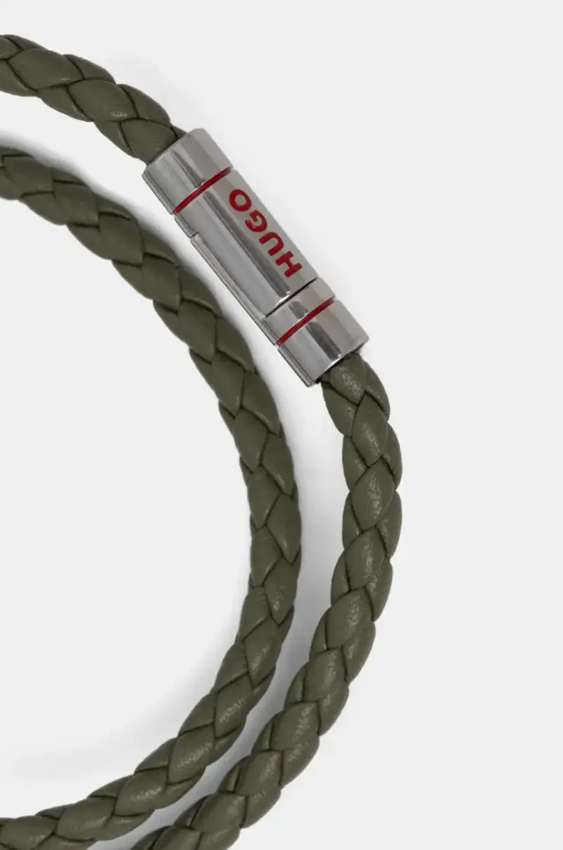 bracciale in pelle uomo 50532309 Verde miniatura 2