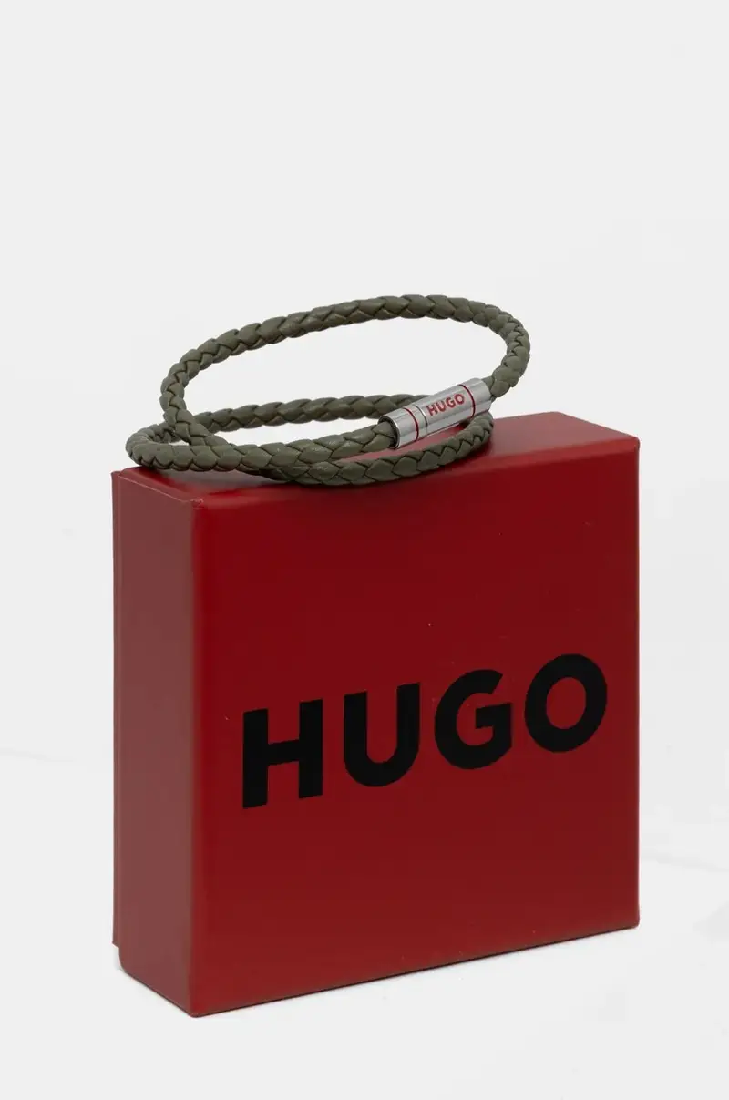 bracciale in pelle uomo 50532309 Verde miniatura 3