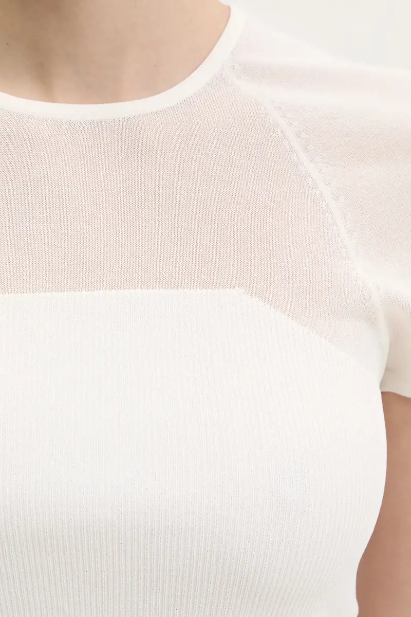 camicetta donna colore beige 50538232 miniatura 5