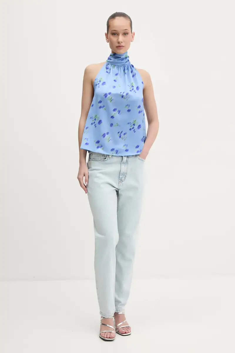 camicetta donna colore blu 50534856 miniatura 2