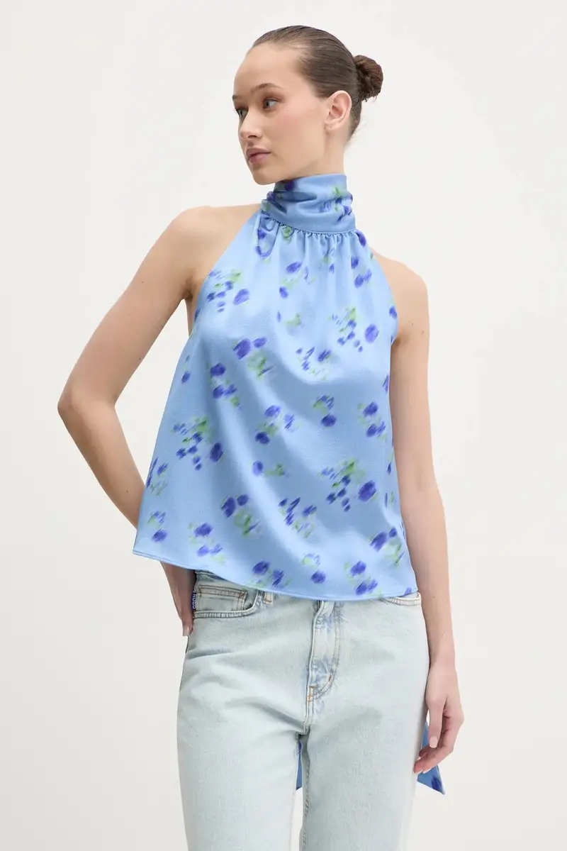 camicetta donna colore blu 50534856 miniatura 4