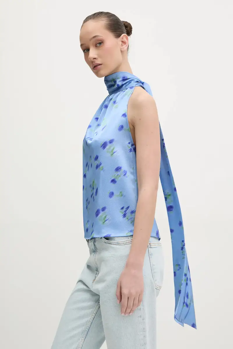 camicetta donna colore blu 50534856