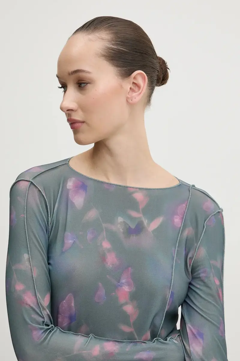 camicetta donna colore verde 50530450 miniatura 4