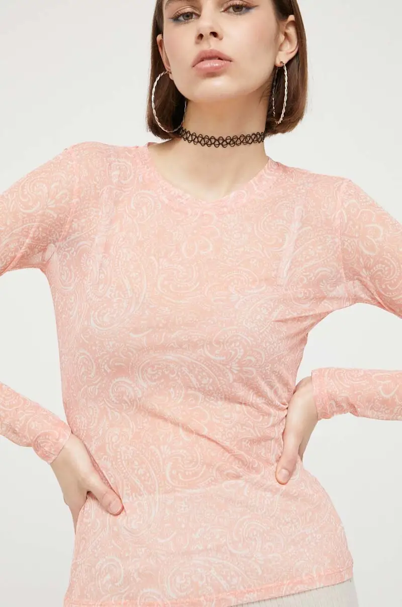 camicia a maniche lunghe donna Arancione