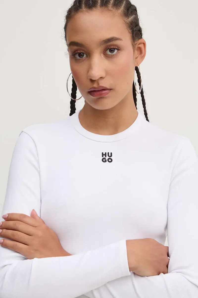 camicia a maniche lunghe donna colore bianco 50518378 miniatura 4