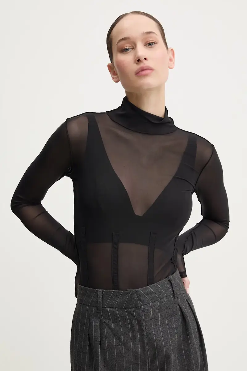 camicia a maniche lunghe donna colore nero 50534053