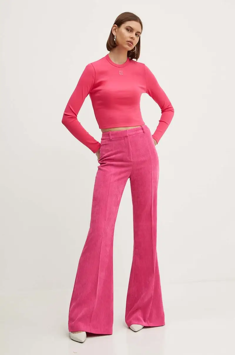 camicia a maniche lunghe donna colore rosa 50518378 miniatura 2