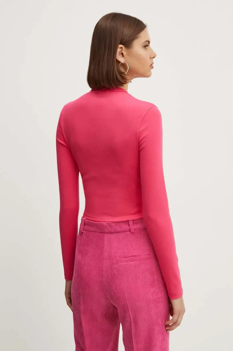 camicia a maniche lunghe donna colore rosa 50518378 miniatura 3