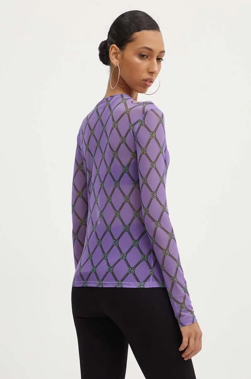 camicia a maniche lunghe donna colore violetto 50518545 miniatura 3