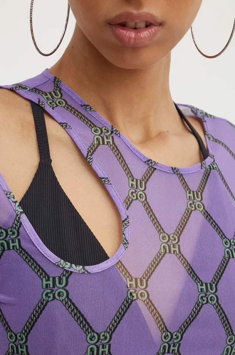 camicia a maniche lunghe donna colore violetto 50518545 miniatura 5