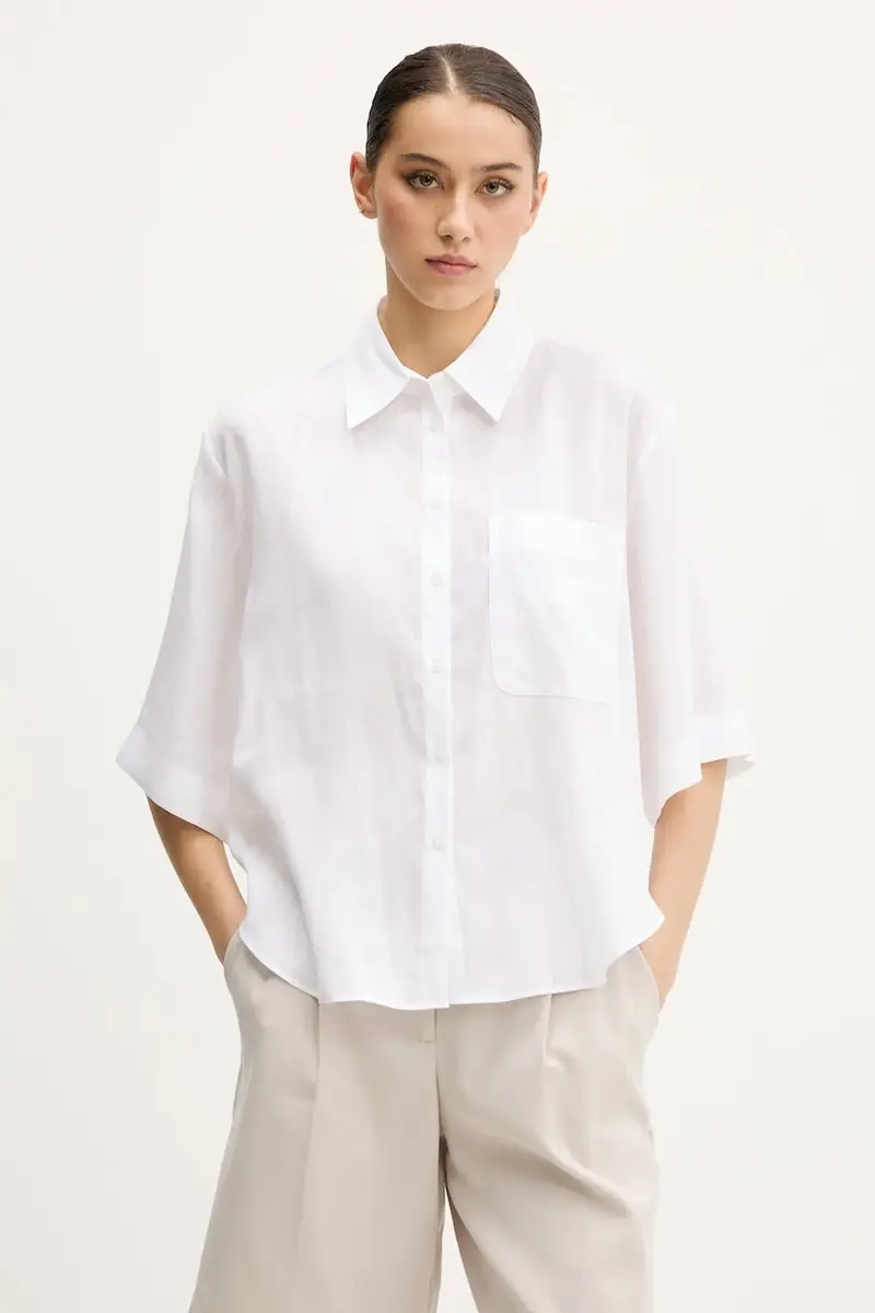 camicia di lino colore bianco 50539750
