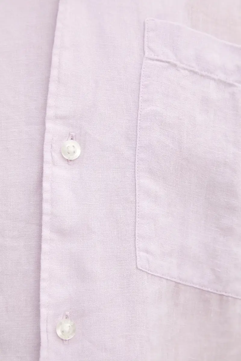 camicia di lino colore violetto 50490761 miniatura 5