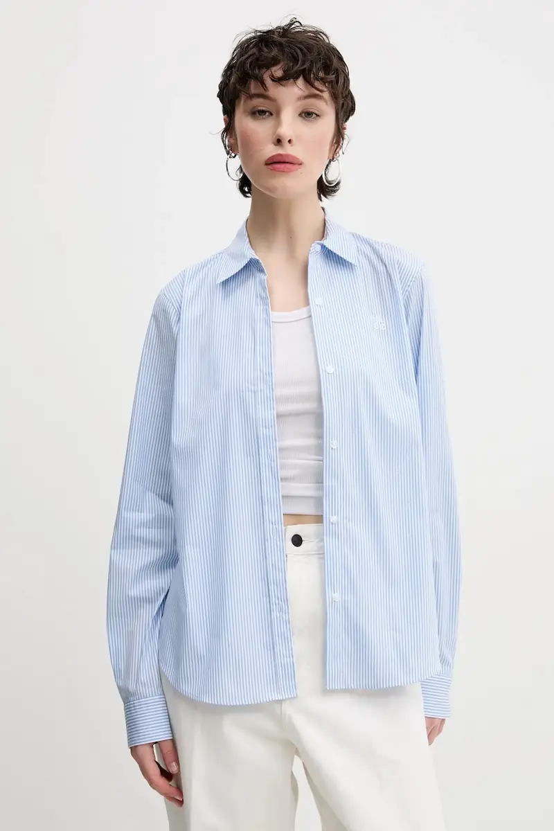 camicia donna colore blu 50539864