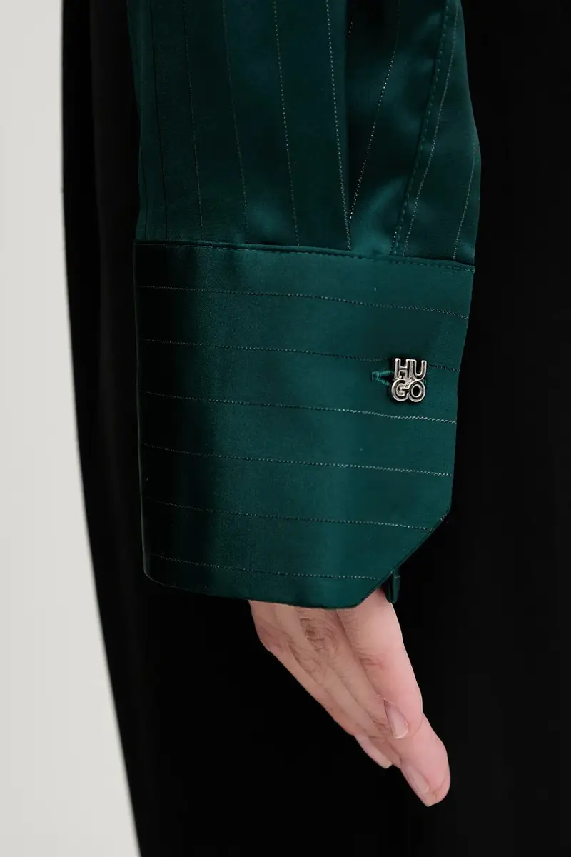 camicia donna colore verde 50548421 miniatura 5