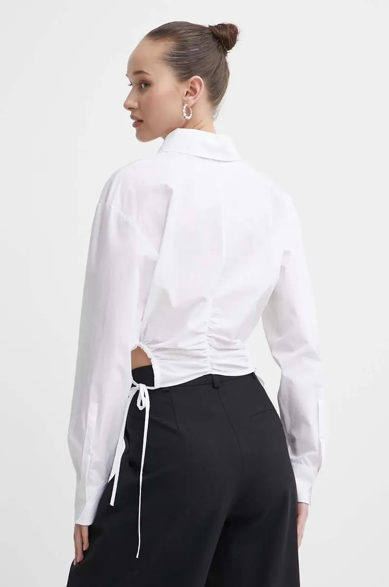 camicia in cotone donna colore bianco 50512837 miniatura 3