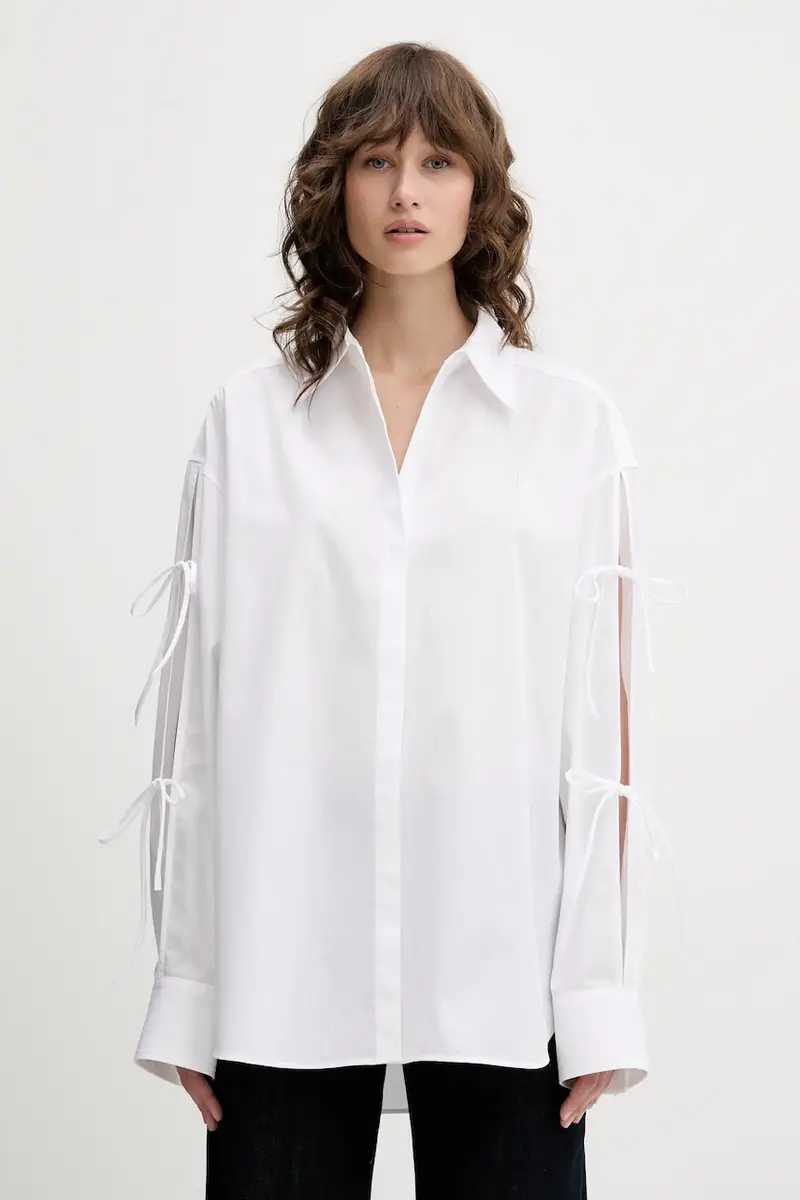 camicia in cotone donna colore bianco 50538440