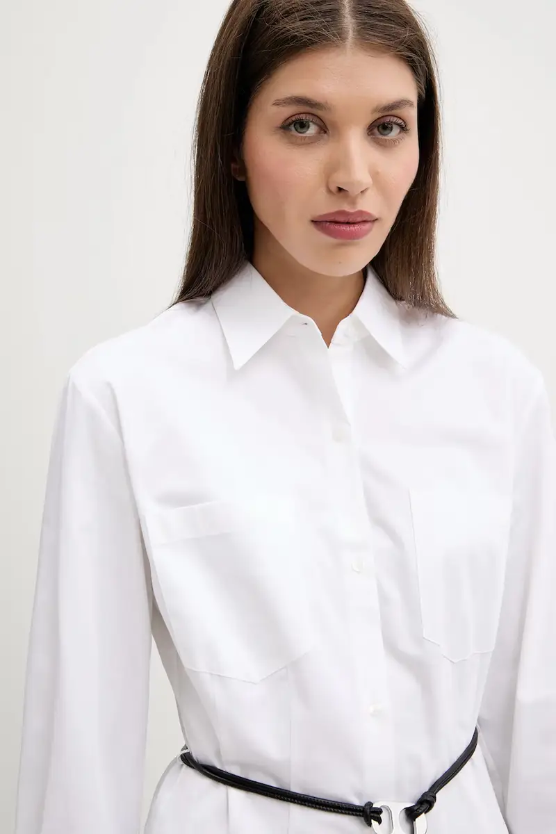 camicia in cotone donna colore bianco 50543364 miniatura 4