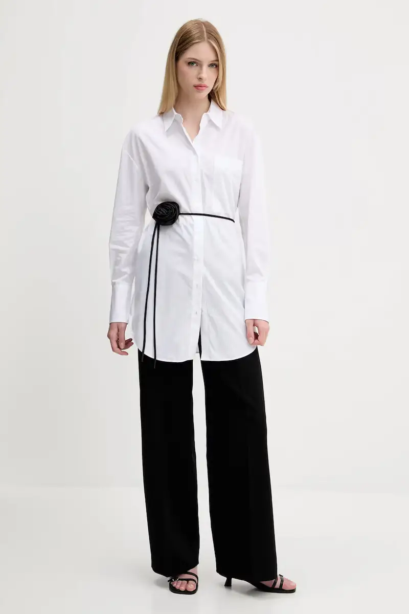 camicia in cotone donna colore bianco 50544553 miniatura 2