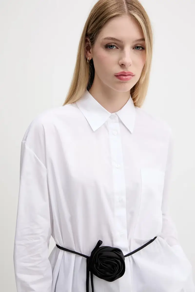 camicia in cotone donna colore bianco 50544553 miniatura 4