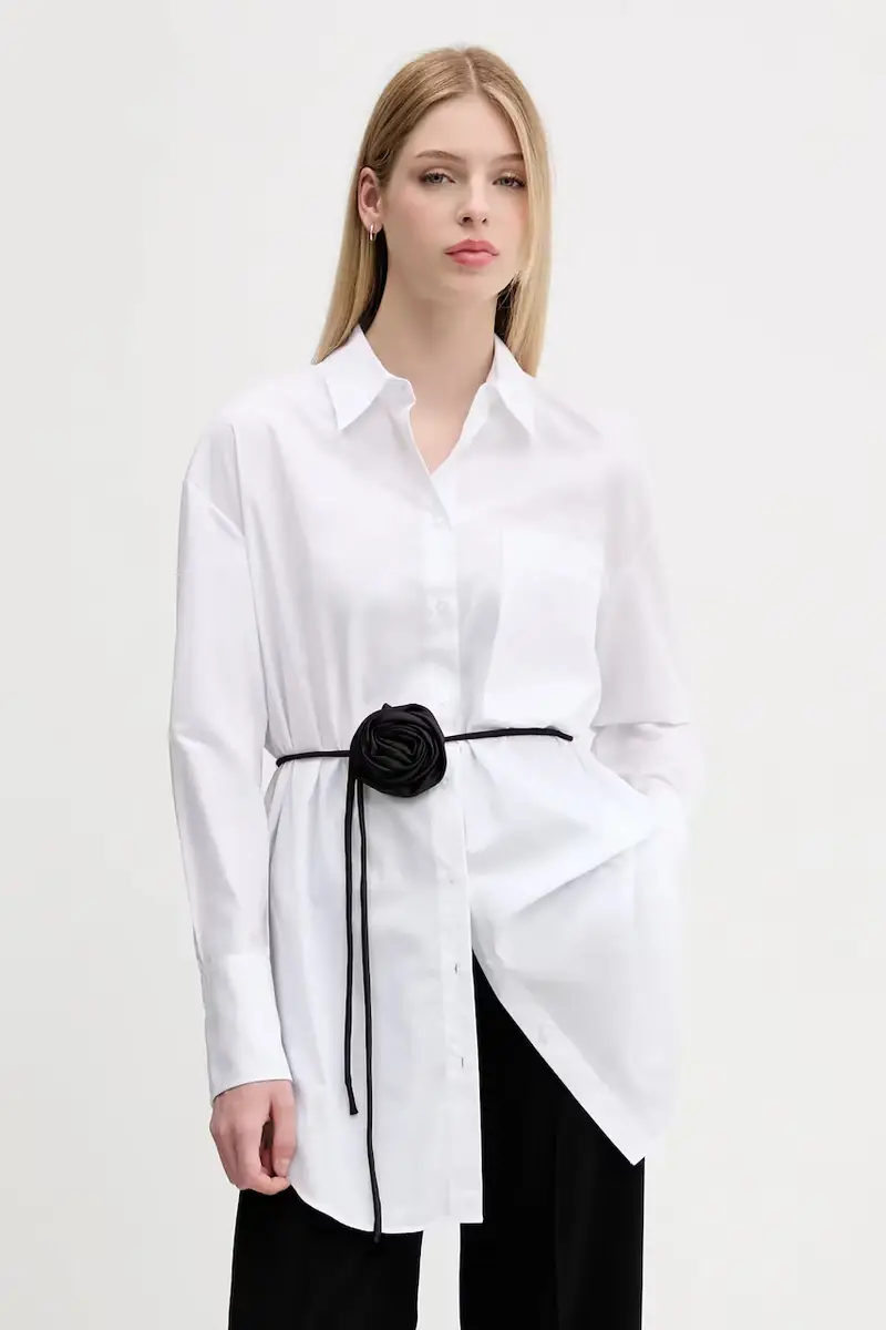 camicia in cotone donna colore bianco 50544553