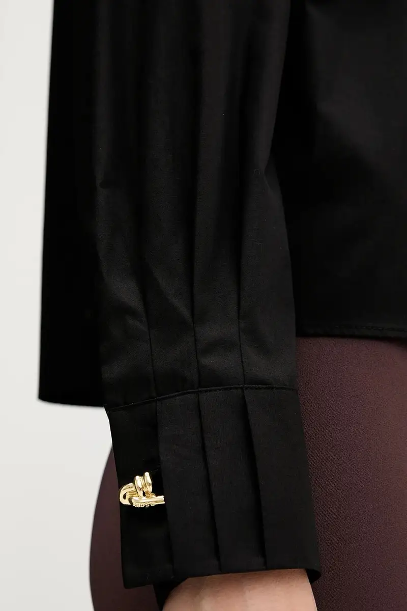 camicia in cotone donna colore nero 50550548 miniatura 5