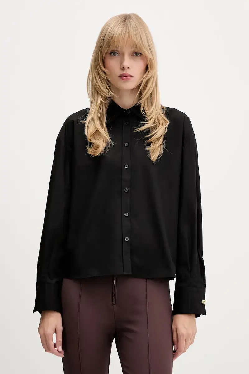 camicia in cotone donna colore nero 50550548