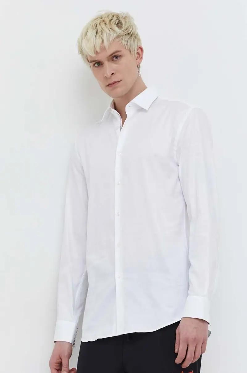 camicia in cotone uomo colore bianco