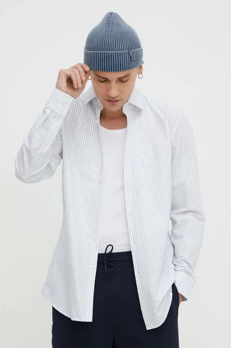 camicia in cotone uomo colore bianco
