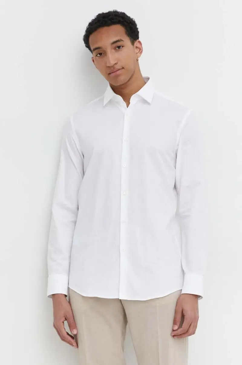 camicia in cotone uomo colore bianco