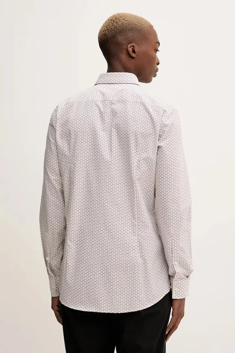 camicia in cotone uomo colore bianco miniatura 3