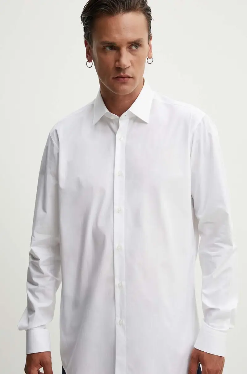 camicia in cotone uomo colore bianco 50519812 miniatura 4