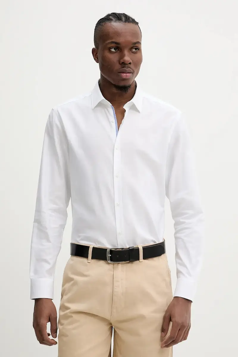 camicia in cotone uomo colore bianco 50539789