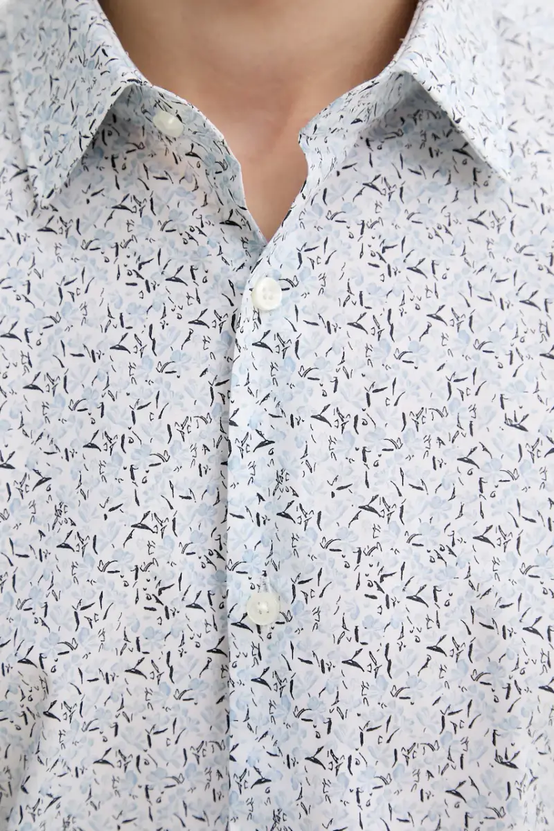 camicia in cotone uomo colore bianco 50539807 miniatura 4