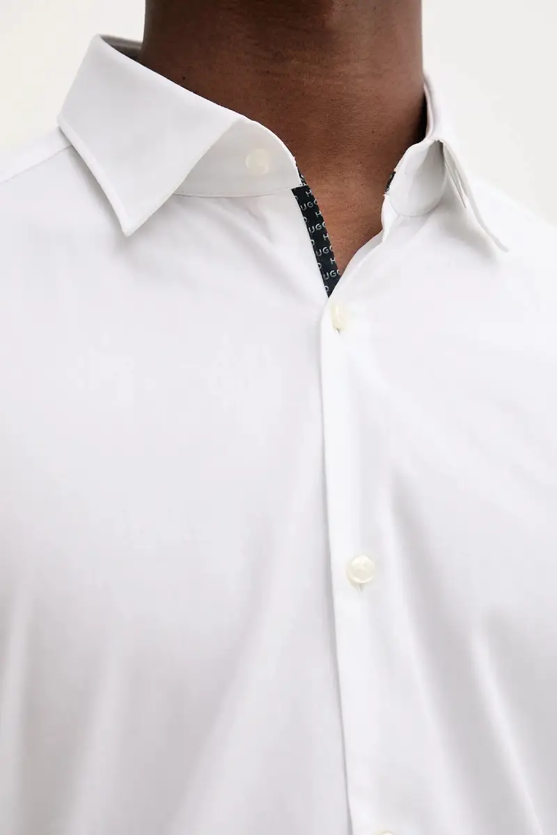 camicia in cotone uomo colore bianco 50549766 miniatura 5
