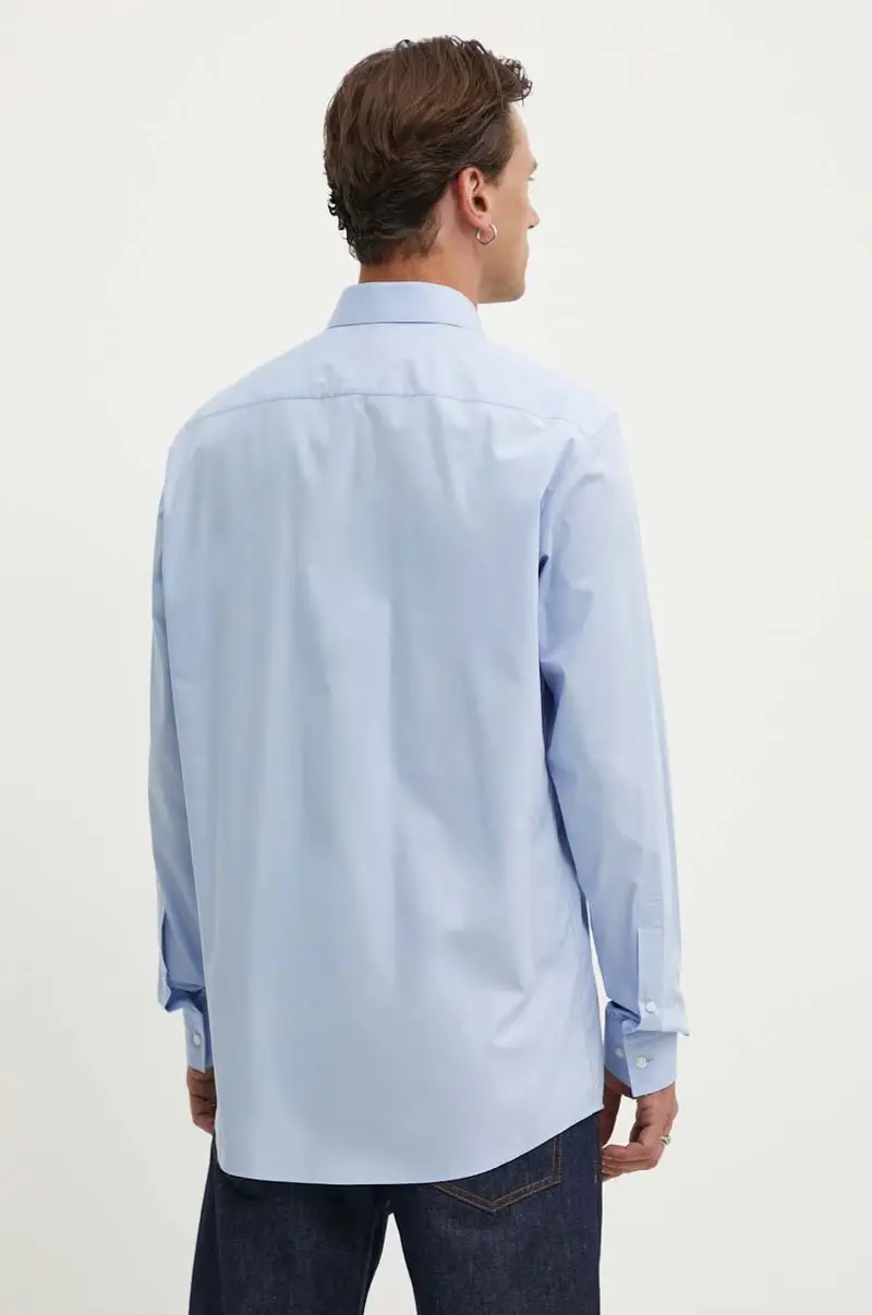 camicia in cotone uomo colore blu 50519812 miniatura 3