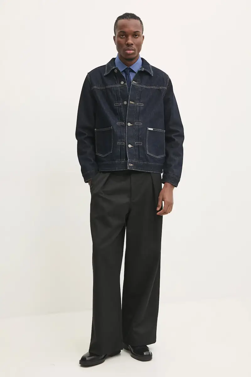 camicia in cotone uomo colore blu 50534044 miniatura 3