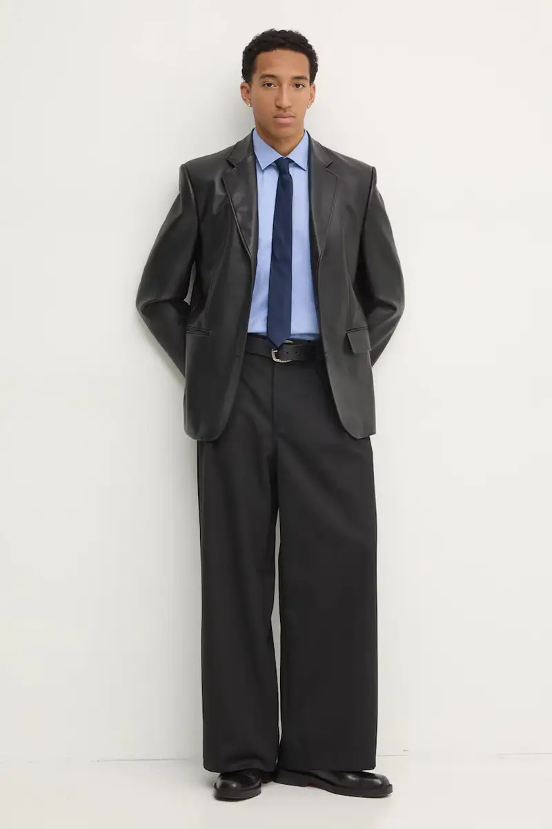 camicia in cotone uomo colore blu 50534066 miniatura 3